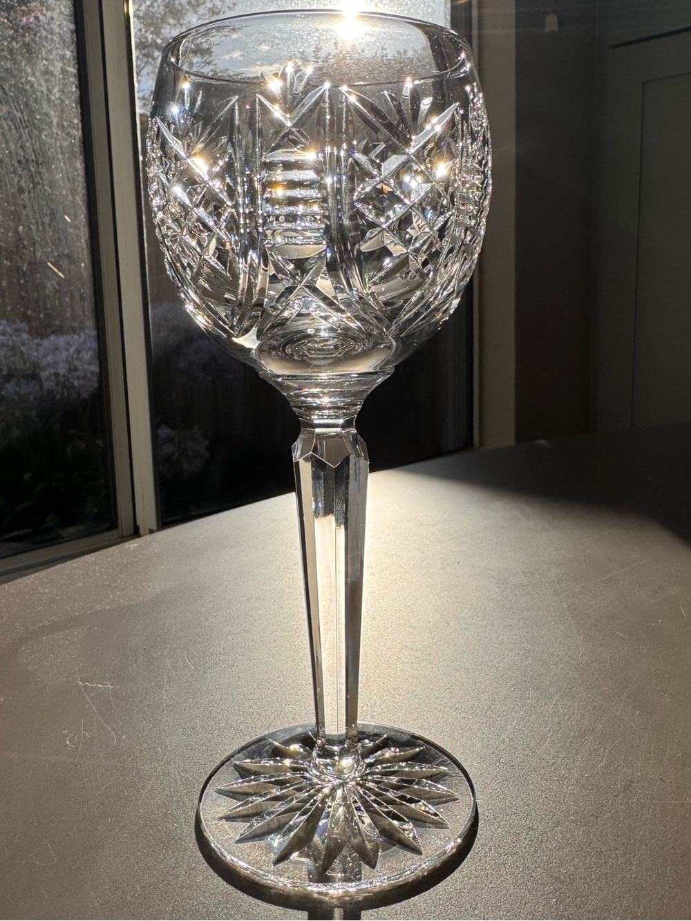 Just me…Waterford Clare Crystal wine Goblet 6⅞” Irish Crystal Vintage Signed